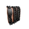 TIASRI Mens Black Plated Stainless Steel 17mm Strong Curb Cuban