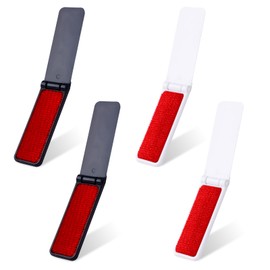 4 Pcs Foldable Portable Mini Reusable Travel Size Pocket Lint Brush, Clothes Brush Lint Remover Sofa Plush Toys Pet Hair Fluff Clean Tool