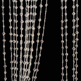 ave split Beaded Curtain Doorways Acrylic Hanging Door Beads String Curtains Tassel Room Divider Screen Decor for Doorway Window Living Room Wedding 050-f-g (Shiny Transparent)