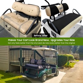 10L0L Golf Cart Seat Covers Universal Full Set for Front Seats, Durable Breathable Material Seat Protection, Fit Accessories for EZGO TXT RXV & Club Car DS