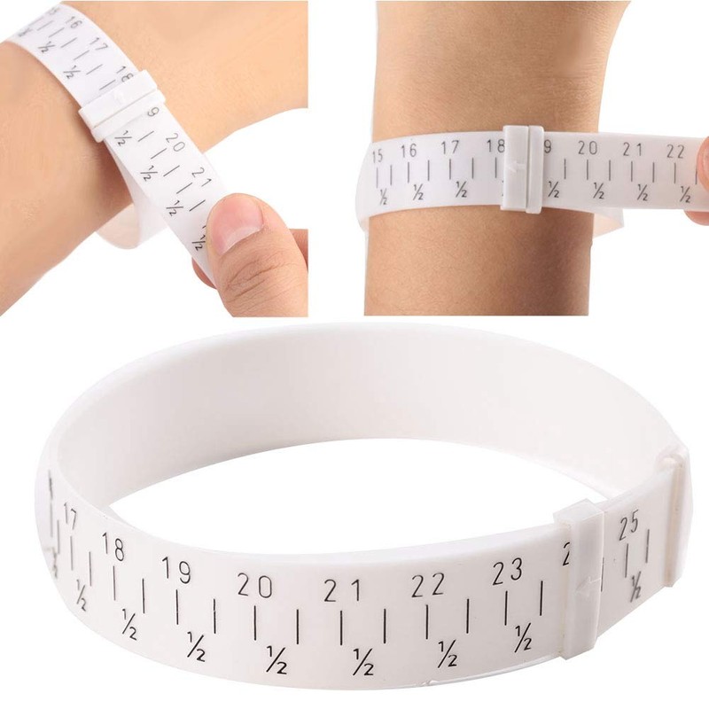 Gauge Ruler Soft Bracelet, Adjustable Size Measuring Wrist Plastic, Wrist