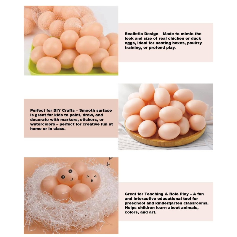 5 Stück Silikon falsche Eier, künstliche Eier, Simulation gefälschte Eier,