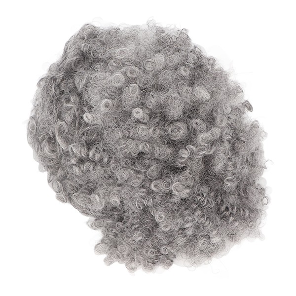 Curly Gray Short Afro Wig Synthetic Hairstyles Grey Black Short