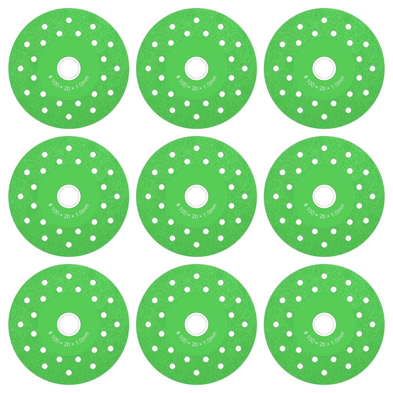 9Pcs Diamond Porous Widened Cutting Disc Wear Resistant Rock Slab