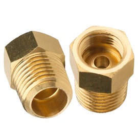 GGTE 59953 RV Propane Fitting 1/4" Female Inverted x 1/4" FlareMale NPT 2 Pack