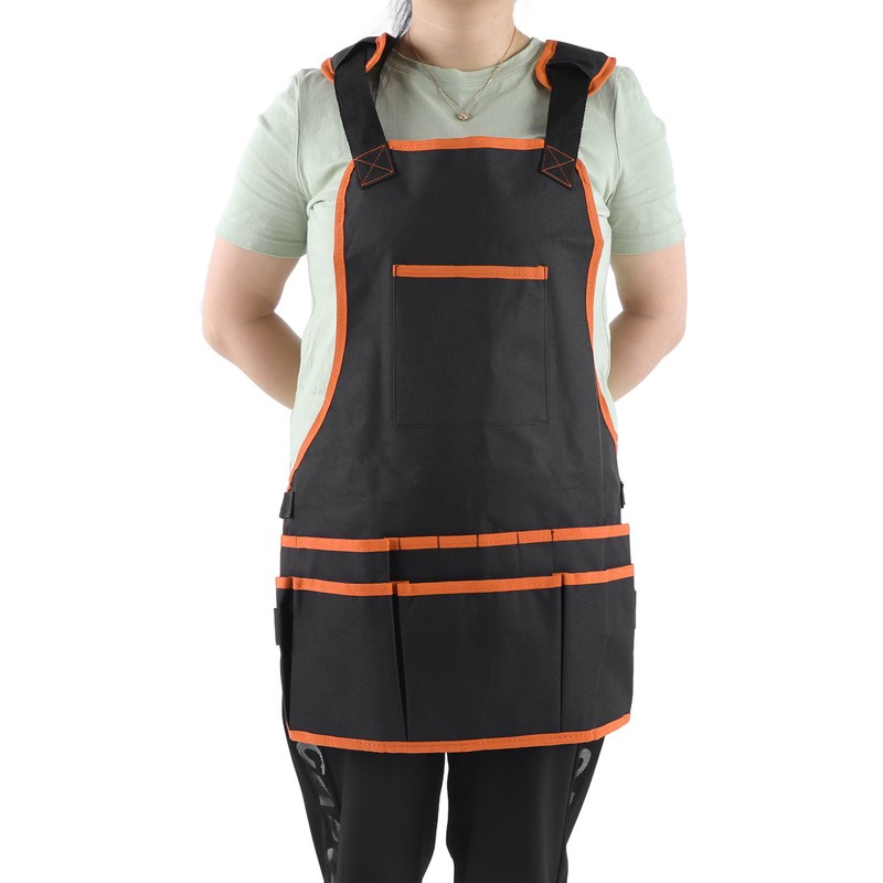 Tool Apron Multiple Pockets Oil Proof Waterproof Oxford Cloth Adjustable