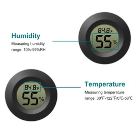 EEEkit 6-Pack Thermometer Hygrometer, Humidity Temperature Meter Gauge with LCD Monitor for Home Greenhouse Basement