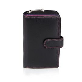 VISCONTI Bifold Leather Women's Purse Colorado Combination Leather Multicoloured Purse (CD-22) RFID, Fireberry, Elegant