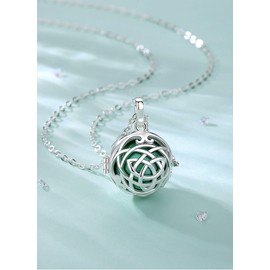 AEONSLOVE Harmony Necklace Chime Bola Pregnancy Necklace Celtic Knot Angel Chime Caller Llamador De Angeles Pulsera Chime Necklace Bell Necklace