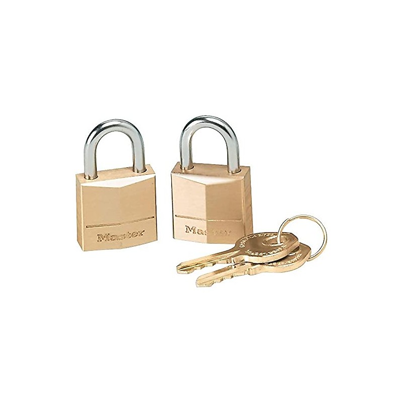 Master Lock Padlock, Solid Brass Lock, 3/4 in. Wide, 120T