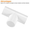 sourcing map PVC Conduit Coupler T-Shaped Fittings 25mm 3 Ways