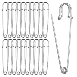 BOHUIZ Sicherheitsnadeln 90 mm, 20 Stück Sicherheitsnadeln Groß Sicherheitsnadel Safety Pins für Kleidung Dicke Stoffe Alle Arten von Handarbeiten Decken