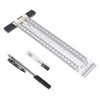 Smgda Precision Marking T-Ruler, 200mm Stainless Steel T Square, Woodworking