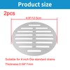 Round Drain Cover Grates Fit 5-inch Drain Stainless Steel Strainer