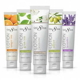 Cre8tion Premium Hand and Body Lotion, Made in Korea (Sample Pack (5 Scents))