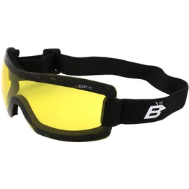 Birdz Wren Sport Skydiving Snowboarding Motorcycle Riding Goggles for Men or Women (Yellow)
