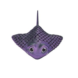 Manta Ray Fidget Toy, Multicolor 3D Printed Articulated, Sensory toy, 3d printed animals (Purple/Black)