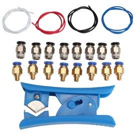 PTFE Tube Set with Tube Cutter Friction Reducing High Temperature Resistance for 3D Printer