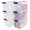 Tstorage 12 Quart Plastic Storage Bin with Lid, Clear Latch