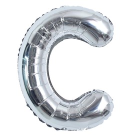 TONIFUL 40 Inch Large Silver Letter C Balloons Helium Balloons,Foil Mylar Big Letter Balloons for Birthday Party Anniversary Supplies Decorations