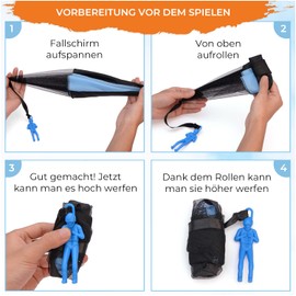 Magicat Premium Parachute Skipper Set for Children - 5 Parachute Springer I Outdoor Toy I Party Bag Children's Birthday Party Gifts and Games for Boys and Girls