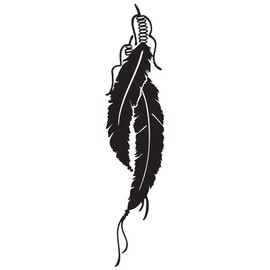 Native Indian Eagle Feather North American Bald Bird Die Cut Vinyl Decal Car Window or Bumper Sticker (IE-01) (13" x 3")