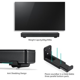 AZTOPA Soundbar Wall Mount Bracket - Universal Speaker Mounting Kit, Soundbar Mount Shelf Speaker Stands