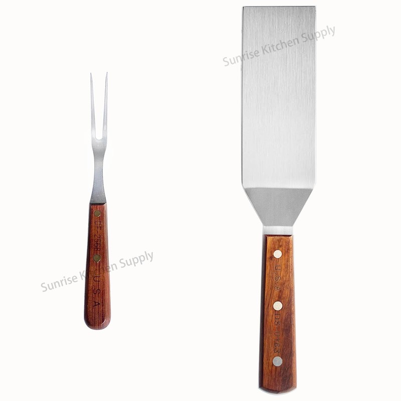 SUNRISE Stainless Steel Turner Spatula & Meat Fork 10.75" Fork