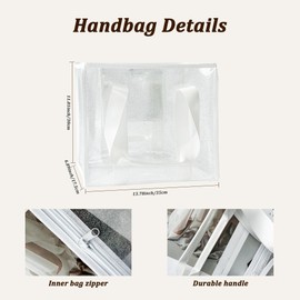 TotePrint Shiny PVC Beach Bag - Waterproof Shopper for Beach, Travel & Work - Sandproof Protection (Pack of 1), blue, M