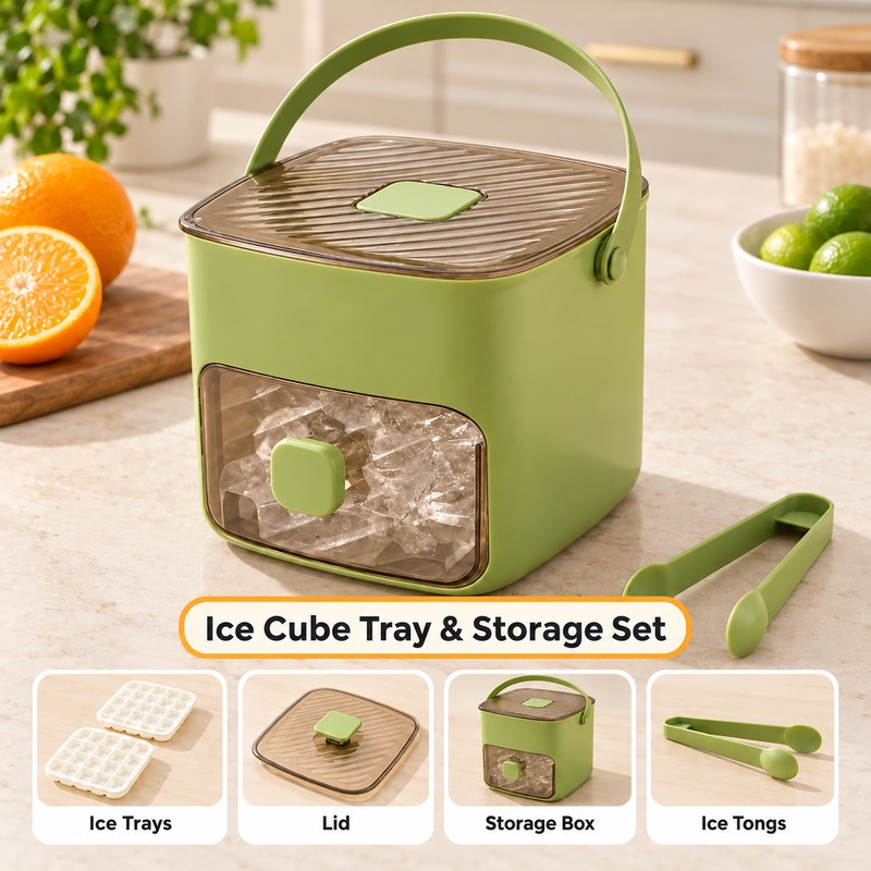 48-Grid Ice Cube Tray for Homemade Ice – Reusable One-Touch