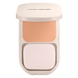 Laura Mercier Real Flawless Feather Matte Powder Foundation, 16 HR Fade-Proof Wear, Hydration & Shine Control, Weightless Face Powder Compact, Hyaluronic Acid Infused, 2N Affogato​
