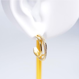 Stocking Stuffers Holiday Outfits for Women 2024 Triple Hoop Earrings for Women Chunky Gold Hoop Earrings Double Huggie Hoops Earrings Thick Statement Earrings Rhinestone Stud Earrings Jewelry for Women