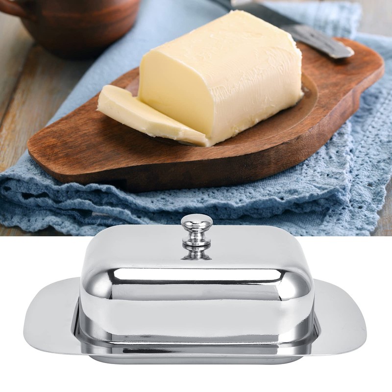 ANKROYU Stainless Steel Butter Box with Lid Food Grade Cheese