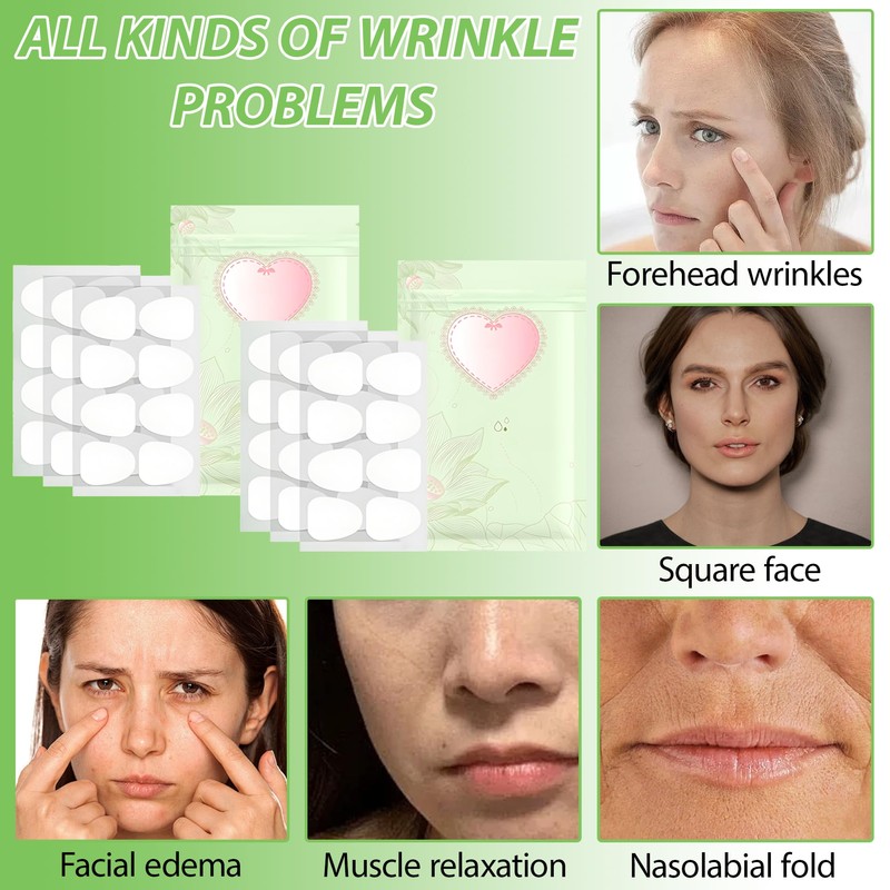 Pack of 48 anti-wrinkle patches, anti-wrinkle patches, face wrinkles, plasters,