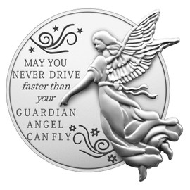 ForFine Guardian Angel Visor Clip Car Sun Visor Accessories Bless Driving Safety Religious Gift for Parent, Family, Friend, Teens, New and Old Drive (1 PCS)