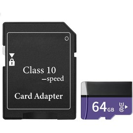 TF Memory Card 32GB With Adapter - High Speed Class 10 for Phone, Camera, Computer (2 Pack) - Color: 64GB PURPLE