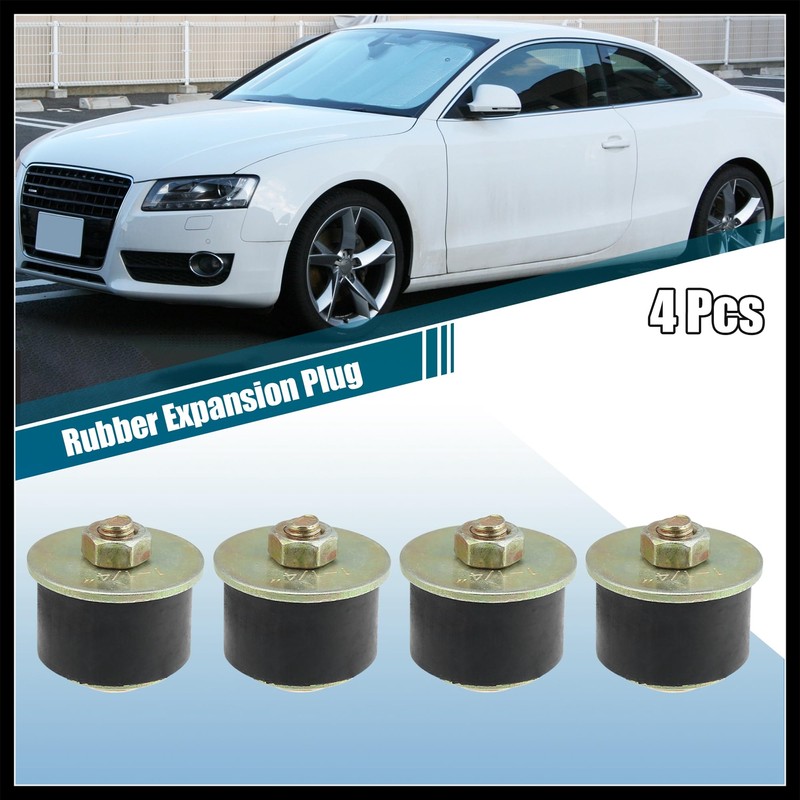 Hihaha 4pcs Car Rubber Expansion Freeze Plug Fit 1-1/4"-1-3/8" 31mm-34mm