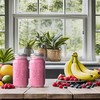 JARMING COLLECTIONS Reusable Freezer Safe Smoothie Cups with Lids and