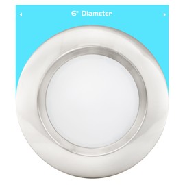 Westgate 15W 6 Inch Disk Lights LED Surface Mount Disc Downlight Kit Accessories Included - Spun Aluminum Housing - Energy Star Rated - 550-600 Lumens- 120V (1 3000K Warm White)