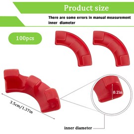 VIDSTW Pack of 100 Plant Benders, Plant Clips Bender 90° Plant Bender Clips, Plant Clips Bender Small and Lightweight, for Guide the Growth Direction of the Plant (Red)