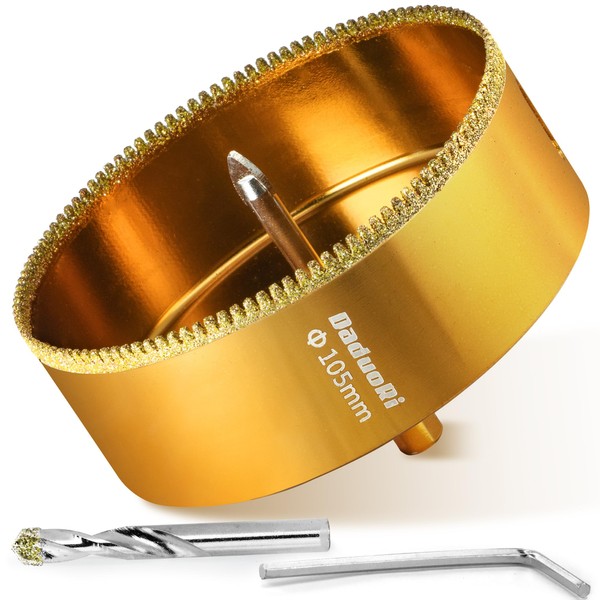 DaduoRi 4 1/8" Serrated Diamond Hole Saw with 2Pcs Removable