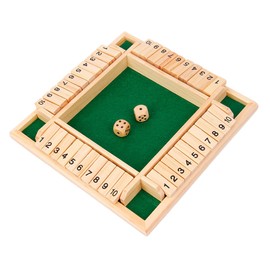 Generic 1 Set Wooden Board Dice Game Fun Entertainment for Parties Interactive Number Game with Skid Design for Family and Friends Gatherings