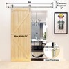 JUBEST 6 FT Brushed Nickel Sliding Barn Door Hardware Kit