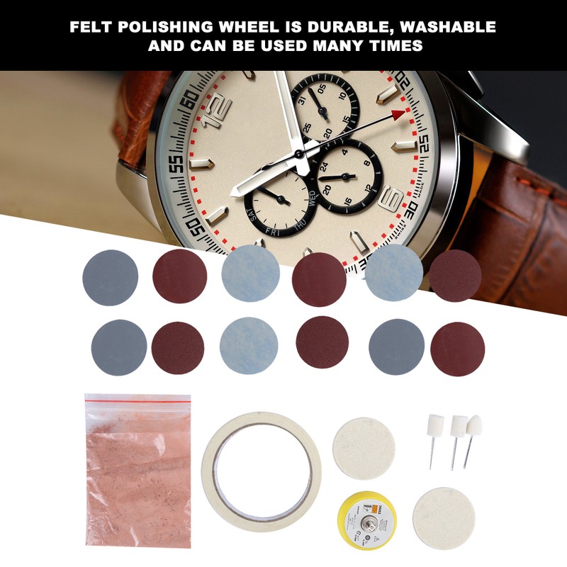 20pcs / set Watch Glass Polishing Pad Felt Polishing Buffing