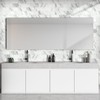 AULIGET 4-Piece White Marble Look Peel and Stick Backsplash Wall