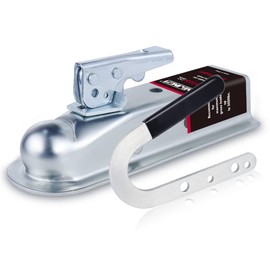 Straight Trailer Coupler 2" Ball 2" Channel Width 3500 LBSTrailer Tongue Coupler with handle