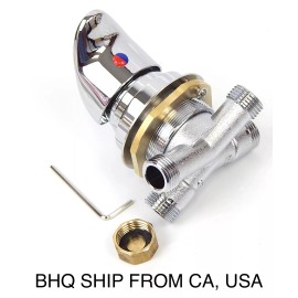 Beauty Headquarters PEDICURE SPA CHAIR FAUCET 4 WAY HOT AND COLD MIXER VALVE