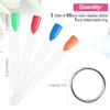 siyuwuro 150Pcs Nail Swatch Sticks With Ring Clear Nail Polish