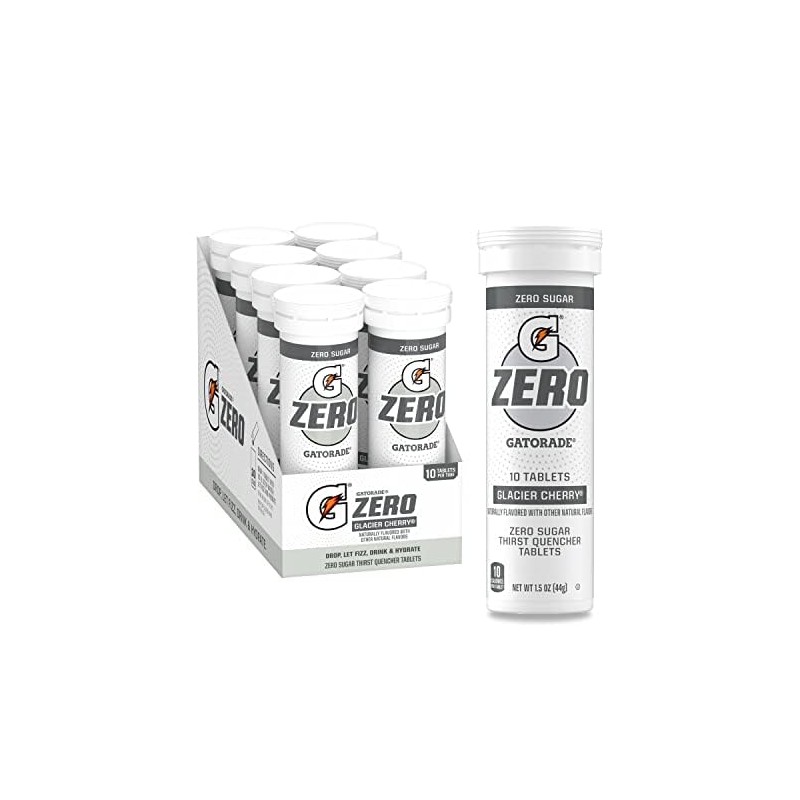 Gatorade Zero Tablets, Glacier Cherry 8 count (Pack of 10)