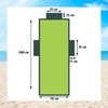 o-day Deluxe Microfibre Beach Towel with Side Pockets and Inflatable